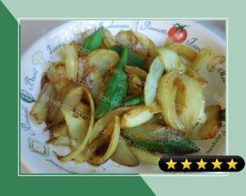 Curry flavored stir-fry with okra & onion recipe