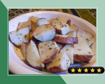 Microwave Garlic Potatoes recipe