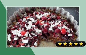 Raw Vegan Chocolate Cherry/Strawberry Tart recipe