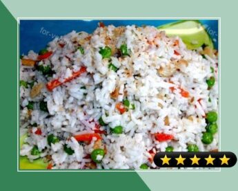 Coconut Rice Erupting With Spices, Nuts & Peas recipe