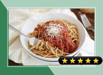 Mom's Classic Heirloom Tomato Spaghetti Sauce recipe