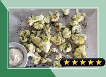 'Zaatar Roasted Cauliflower and Tahini Dip (Vegan)' recipe
