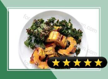 Roasted Squash with Kale and Vinaigrette recipe