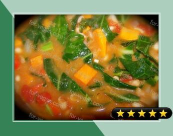 Spicy White Bean and Sweet Potato Stew With Greens recipe