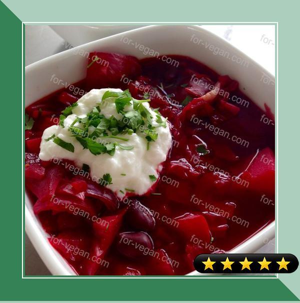 Ukrainian Red Borshch (beetroot soup) recipe