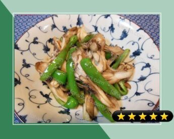 Maitake Mushrooms & Green Pepper Kombu Tea Stir-fry recipe