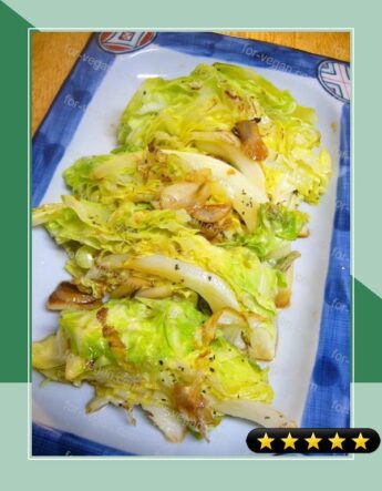 Pan-Fried Spring Cabbage with Garlic recipe