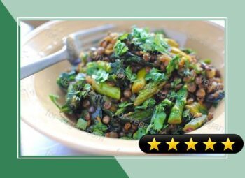 Indian Lentil Saute with Kale and Asparagus recipe