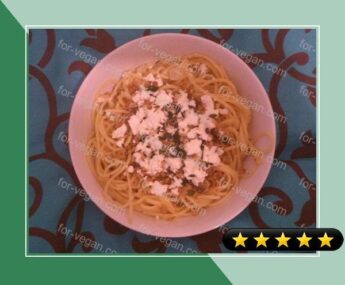 Spaghetti, Soya Mince & Mushroom recipe