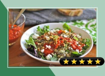 Lentil Salad with Roasted Red Pepper Dressing recipe