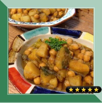 Chickpea Curry with Butternut Squash and Potatoes recipe