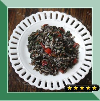 Wild Rice with Wilted Greens recipe