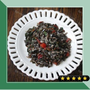 Wild Rice with Wilted Greens recipe