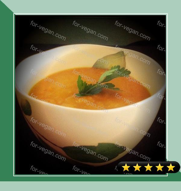 Autumn Gold Carrot Yam Soup Recipe recipe
