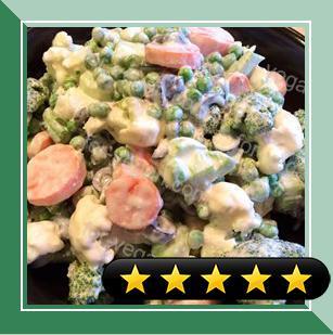 Cauliflower Broccoli Salad recipe