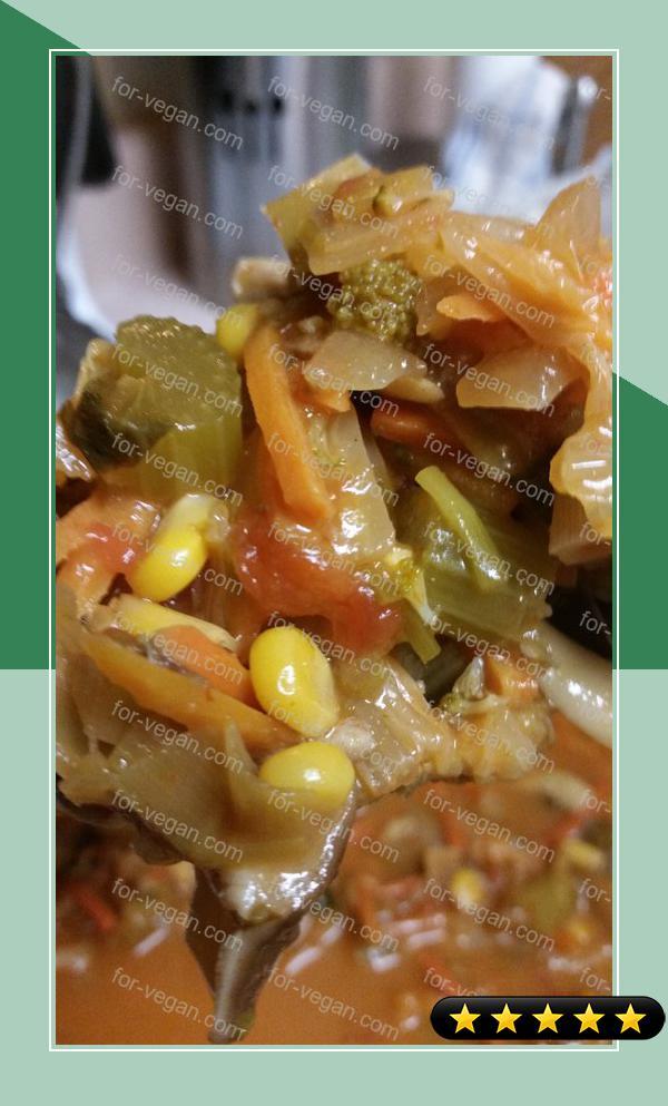 Vegetarian (Vegan) Garden Vegetable and Curry Soup recipe