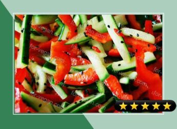 Cucumber & Red Pepper Salad recipe