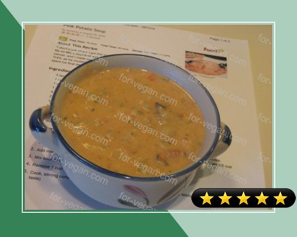 Pink Potato Soup recipe