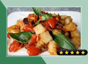 Potatoes With Tomatoes And Basil recipe