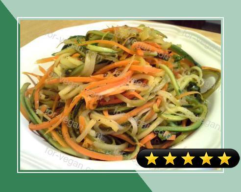 Sauteed Julienned Zucchini and Carrots recipe