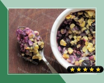 Oven-Roasted Corn & Blueberry Pots recipe