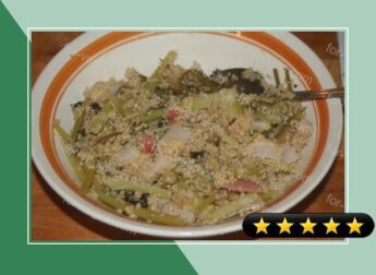 Quinoa With Gooseberry, Rhubarb, Fennel and Turnip recipe