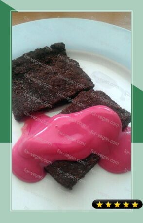 Vickys Chocolate 'Concrete' with Pink Custard, Gluten, Dairy, Egg & Soy-Free recipe