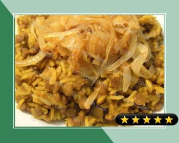 Lentils and Rice With Caramelized Onions recipe