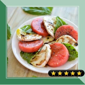 Watermelon Caprese with Balsamic Reduction recipe