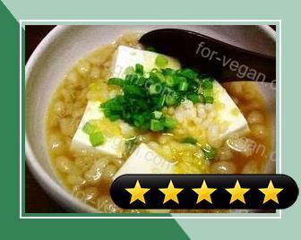 Easy to Make in Your Microwave! Simmered Tofu with Tempura Crumbs recipe