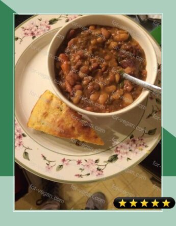 Sheryl's November Three Bean Stew with Pintos Lentils and Great Northern Beans recipe