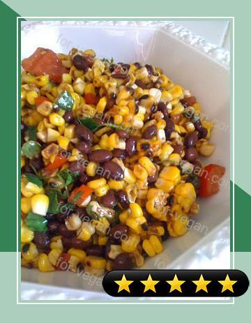 Grilled Corn and Black Bean Salad with Balsamic Cilantro Dressing Gluten Free recipe