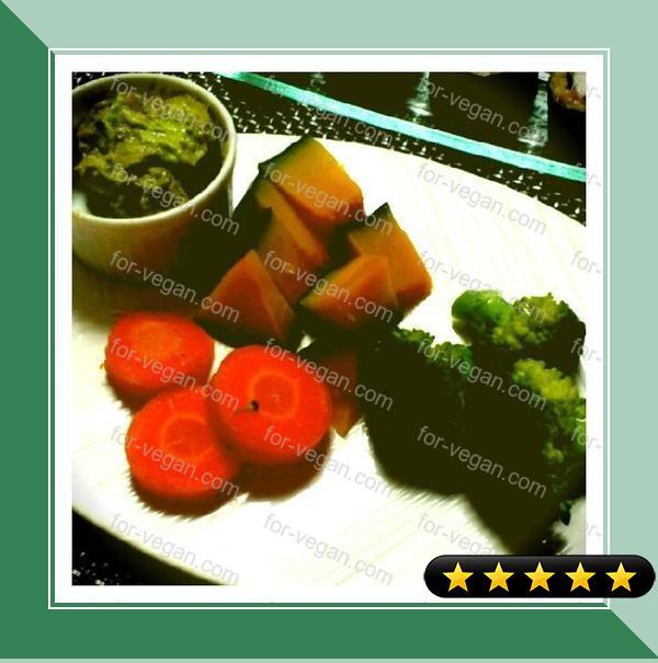 Steamed Vegetables with Avocado Sauce recipe