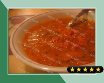Spicy Roasted Red Pepper Soup recipe