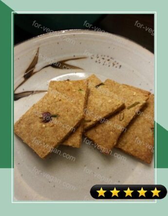 Chive Blossom Crackers (Whole Wheat) recipe