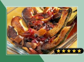 Acorn Squash with Red Onion and Currants Recipe recipe
