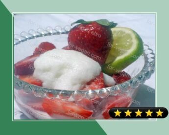 Coconut Ice With Strawberries recipe