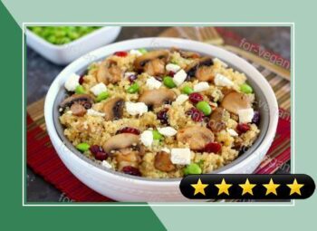 Cranberry, Edamame and Mushroom Quinoa Bowl recipe