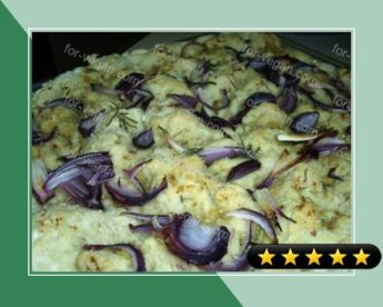 Red Onion, Garlic and Rosemary Focaccia recipe