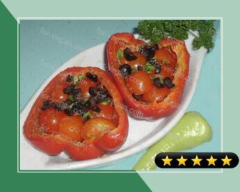 Provencal Tomato Stuffed Bell Peppers recipe