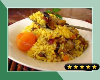 Savory Curried Rice With Dried Fruit recipe