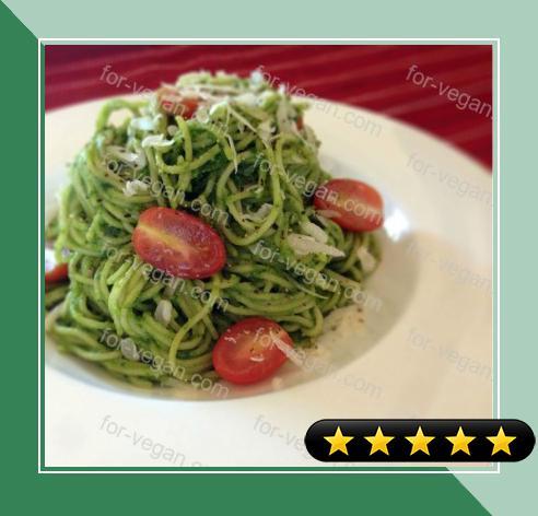 Avocado Spinach Pesto Pasta recipe