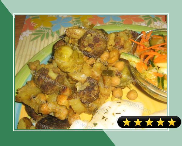 Chickpea, Potato, and Cabbage Curry recipe