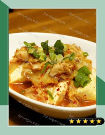 Super Quick Kimchi & Tofu Simmer in the Microwave recipe
