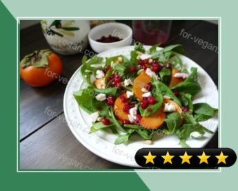 Persimmon Salad with Pomegranate Vinaigrette recipe