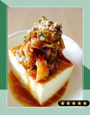 Chilled Tofu with Sesame-flavored Kimchi recipe
