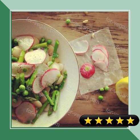 Lima Beans with Asparagus, Radish, and Green Peas recipe
