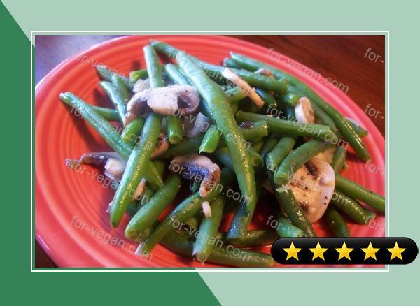 Sauteed Green Beans With Mushrooms and Onion recipe