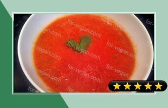Tomato, Basil, & Roasted Red Pepper Soup recipe