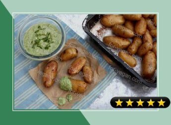 Roasted new potatoes with a mint and watercress dip recipe recipe